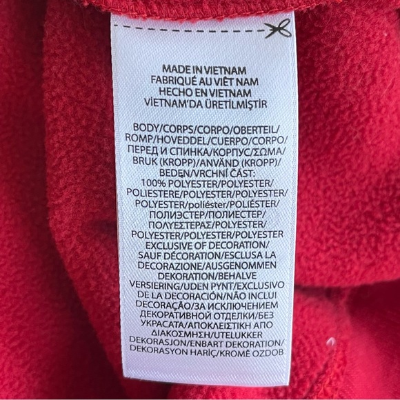Polo Ralph Lauren Mens Large Red 1/4-Zip Fleece Pullover Sweater USA Flag Patch - Picture 13 of 15